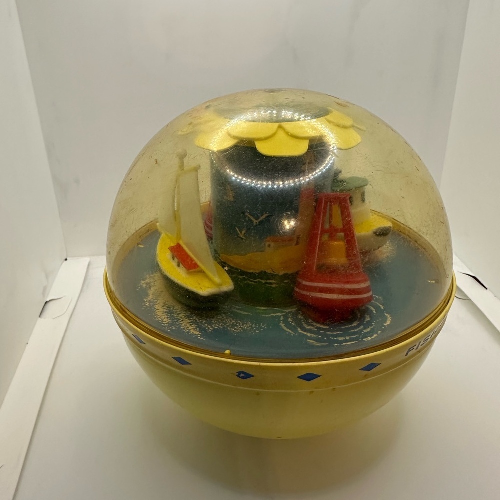 Fisher-Price Vintage 1967 Yellow Vehicle Playset with Interactive Dome